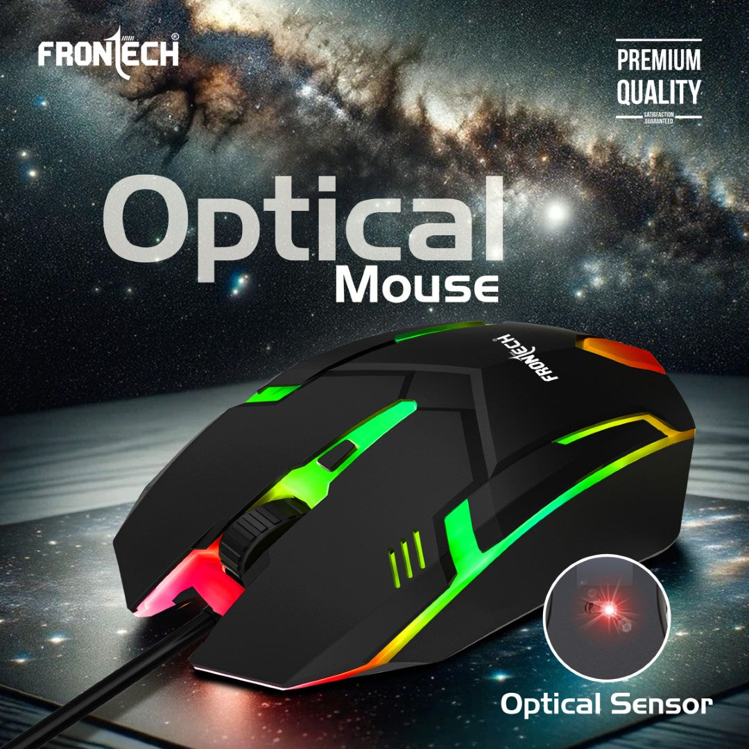 Frontech Wired Gaming RGB Backlight Effects Keyboard and Optical Mouse Combo (KB-0040) Frontech Wired Gaming RGB Backlight Effects Keyboard and Optical Mouse Combo (KB-0040)